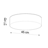 Sollux Lighting Plafon ARENA 45 szara SL.0125