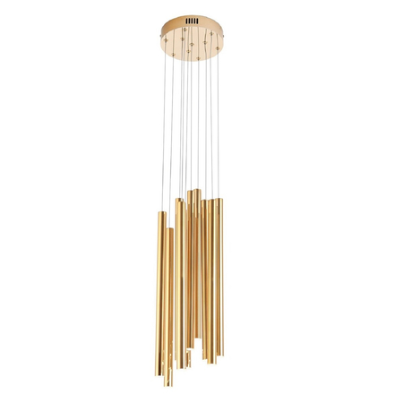 MAXLIGHT  P0524D LAMPA WISZĄCA ORGANIC 10x ZŁOTO SZCZOTKOWANE MAŁA ŚCIEMNIALNA