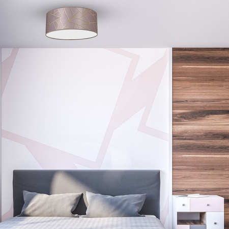 Milagro Lampa sufitowa ZIGGY PINK Gold/Pink 2xE27 Ø40cm MLP7585 ZŁOTO / RÓŻ