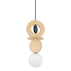 Lampa wisząca Nowodvorski DROPS WOOD A 11173 Naturalne drewno Biały