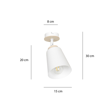 Lampa sufitowa ATLAS 1 WHITE Emibig 724/1 biały