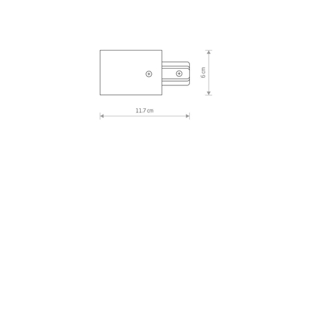 Zaślepka/końcówka szynowa PROFILE RECESSED POWER END CAP Nowodvorski 8973 czarny