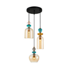 Lampa wisząca Italux PND-30263-3A-BRO-AMB Złoty, czarny
