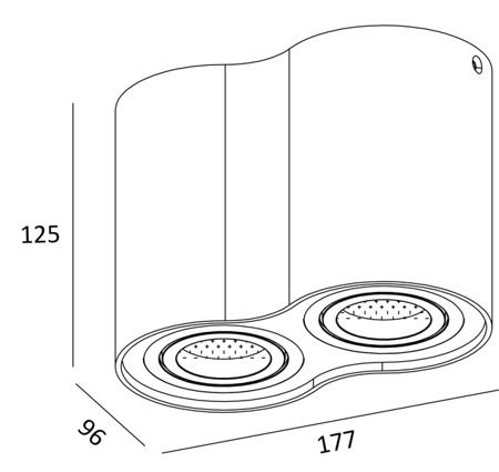 Spot sufitowy Zuma Line Rondoo SL-2 50407-GD