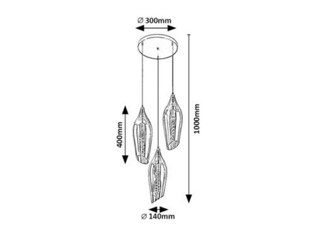 Lampa wisząca Rabalux Bellini 72203 czarny