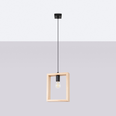 Sollux Lighting Lampa wisząca ARIES naturalne drewno SL.1310