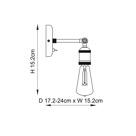 Kinkiet Endon Lighting Hal 76338 patyna