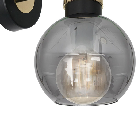 Milagro Kinkiet OMEGA BLACK/GOLD 1xE27 MLP6528 CZARNY / ZŁOTY