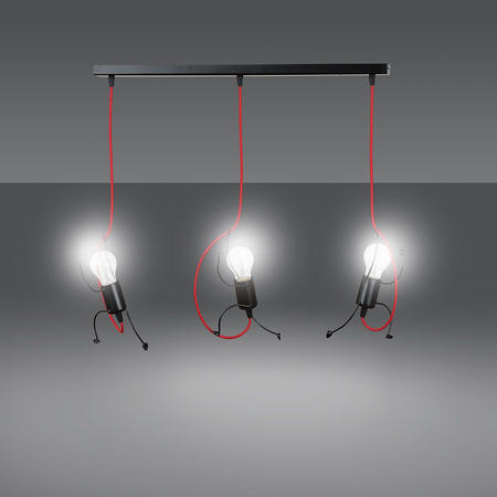 Lampa wisząca BOBI 3 BLACK Emibig 537/3 czarny