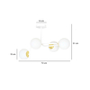 Lampa sufitowa RAGNAR 4A WHITE GOLD Emibig 1033/4A biały/złoty