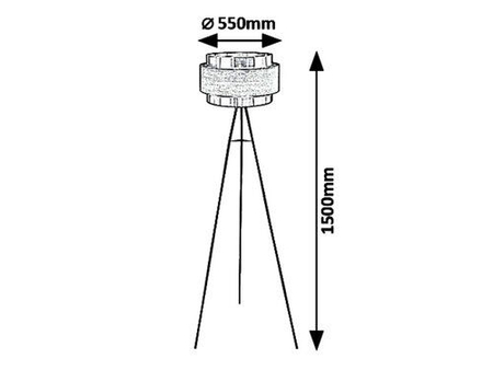 Lampa podłogowa Rabalux Basil 5385 chrom satyna