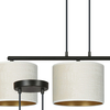 Lampa wisząca HILDE 3 BL WHITE Emibig 1052/3 biały/czarny