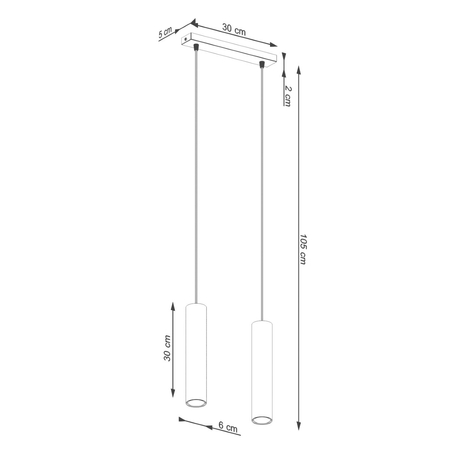 Sollux Lighting Lampa wisząca LAGOS 2 beżowa SL.1480