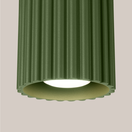 Sollux Lighting Plafon AURA 1 zielony oliwkowy GU10 SL.1794