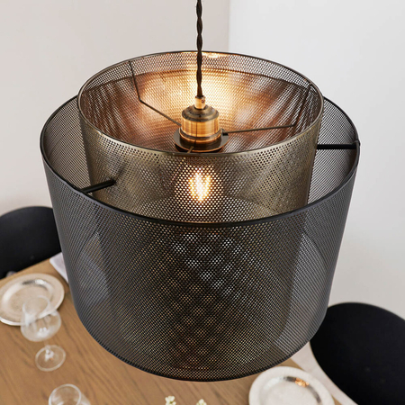 Lampa wisząca Endon Lighting Plexus 72829 czarny/mosiądz