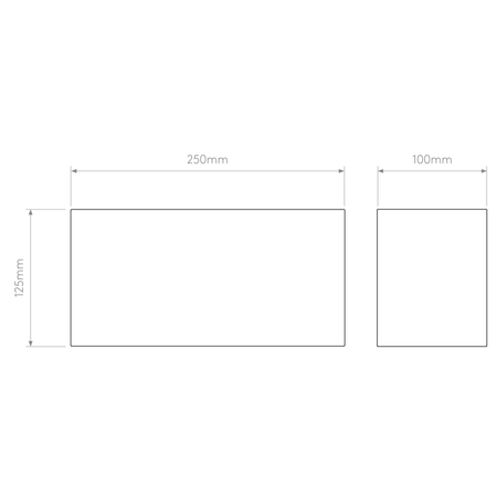 Klosz/Abażur Astro Rectangle 250 5001005 Biały