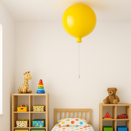 Lampa wisząca Abigali Baloon E27 do pokoju dziecięcego 20cm żółty
