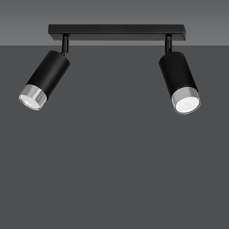 Lampa sufitowa HIRO 2 BL/CHROME Emibig 964/2 czarny/chrom