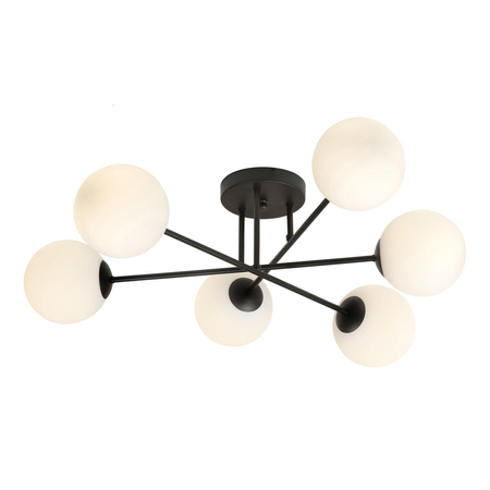 Lampa sufitowa ROMA 6 Emibig 1232/6 biały/czarny