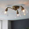 Lampa sufitowa Endon Lighting Hansen 97247 mosiądz