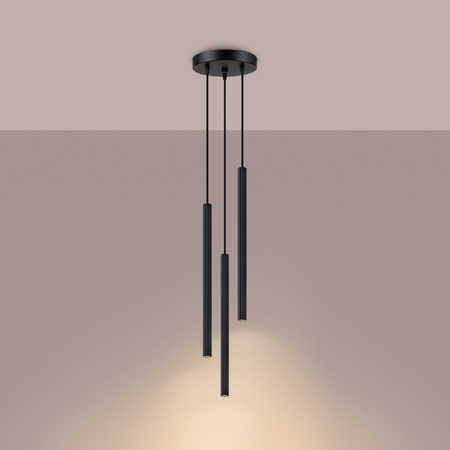 Sollux Lighting Lampa wisząca ARCHE 3P czarna SL.1341