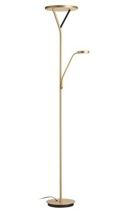 Lampa podłogowa PLANA mosiądz mat 40W+6W ściemnialna