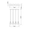 Lampa wisząca Zuma Line MD1921-4A-CLEAR Bastoni