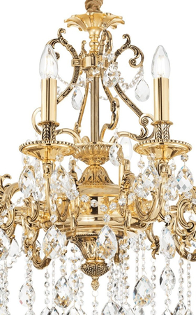 Żyrandol Glamour złoty Ideal Lux 164960 Gioconda SP12 Oro