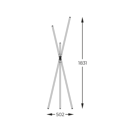 Lampa podłogowa Zuma Line 1005 LAUTARO LAMPA PODŁOGOWA CZARNA/BLACK