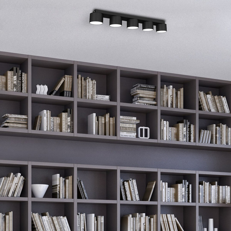 Milagro Lampa sufitowa DIXIE Black 5xGX53 MLP7547 CZARNY