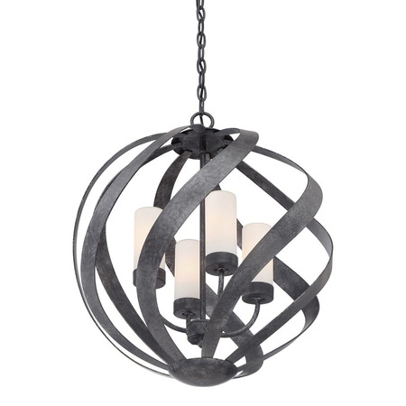 Latarnia wisząca Blacksmith - 4 źródła światła Quintiesse QN-BLACKSMITH-4P-OBK