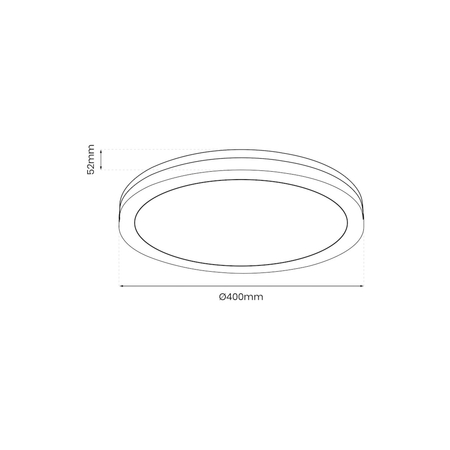 Eko-Light Plafon Marlon 48W 4000K Czarny IP54 EKP0477 CZARNY