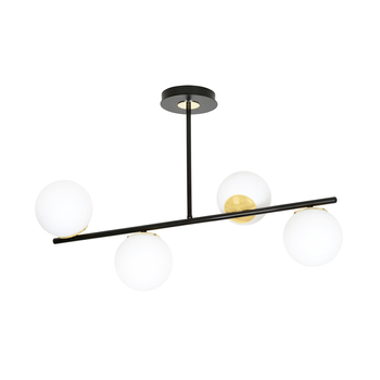 Lampa sufitowa FLOKI 4 BLACK GOLD Emibig 1022/4 biały/czarny