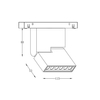 Oprawa szynowa Abigali LWQ-M11 Magneto (48V, ściemnianie 1-10V) 12W 3000K CRI>90