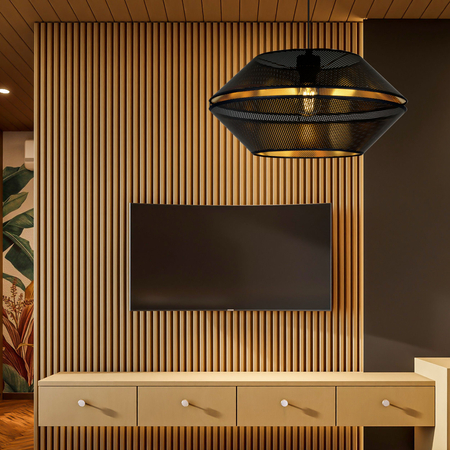Lampa wisząca MALIA 1 Emibig 1185/1 czarny/złoty