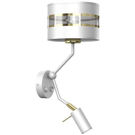 Milagro Kinkiet Ultimo 1xE27 1x mini GU10 Biały MLP7346 Biel / Złoto