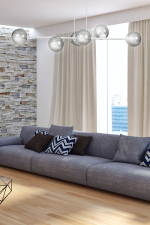 Lampa wisząca ROSSI 6 WH GRAFIT Emibig 878/6 biały/czarny