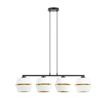 Lampa wisząca PIANO 4 Emibig 1182/4 biały/czarny