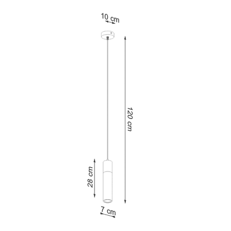 Sollux Lighting Lampa wisząca ZANE 1 szara SL.0965