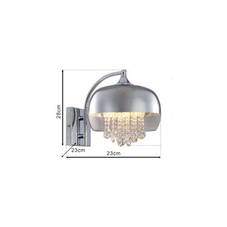 Milagro Kinkiet LUNA 1xE14 LED ML3803 CHROM