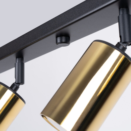 Sollux Lighting Plafon WINX 6L czarny/złoty SL.1388