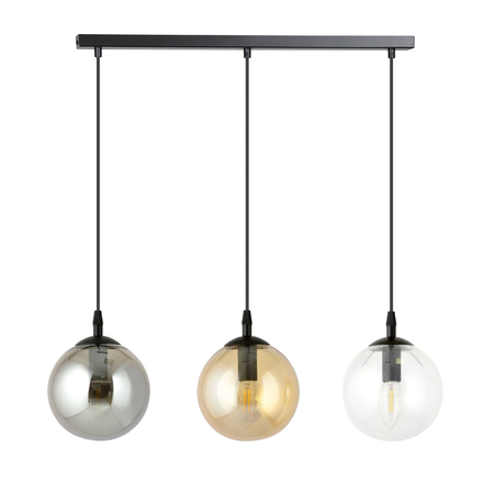 Lampa wisząca COSMO 3 BL MIX Emibig 714/3 czarny/złoty