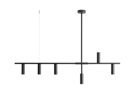 Lampa wisząca TREVO 6 ALL BLACK Aldex 1104K1 czarny