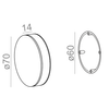 Kinkiet AQForm Ledpoint Round LED 230V Wall Czarny Struktura