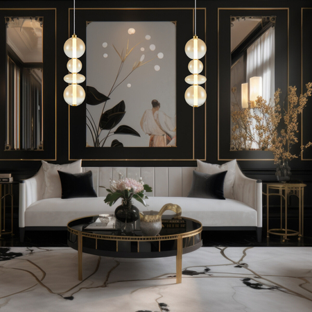 Milagro Lampa wisząca DAPHNE AMBER 36W ML0346 ZŁOTY