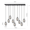 Lampa wisząca ASTRAL 9 Emibig 1266/9 czarny