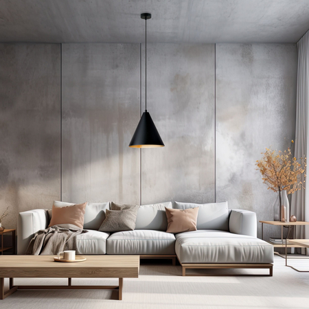 Lampa wisząca REBEL 1 Emibig 1271/1 czarny/złoty