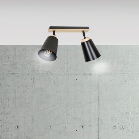Lampa sufitowa ATLAS 2 BLACK Emibig 725/2 czarny