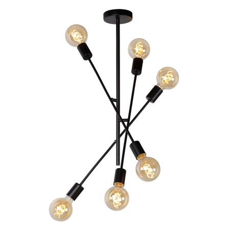 Lampa sufitowa Lucide LESTER 21119/06/30 czarny/srebrny