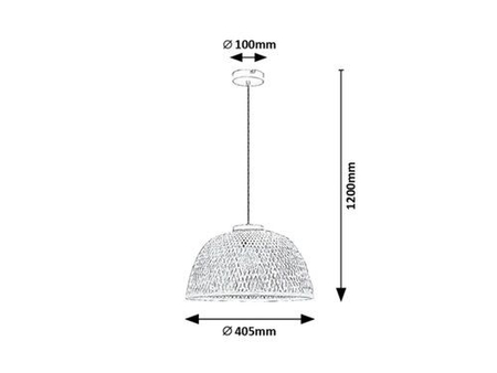 Lampa wisząca Rabalux Rattan 72025 czarny